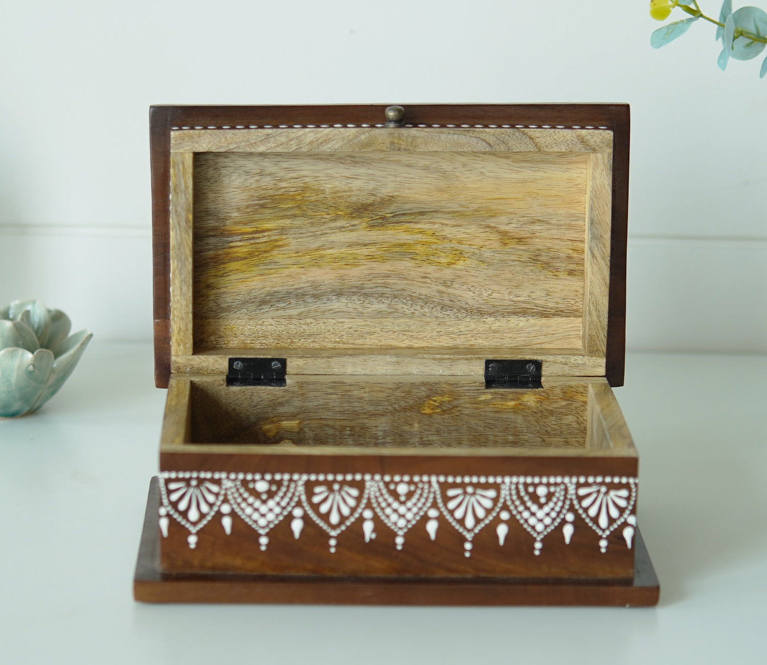 Medhini Hand Painted Solid Wood Jewellery Box