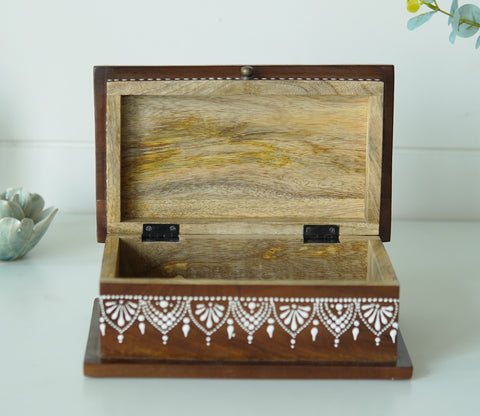 Medhini Hand Painted Solid Wood Jewellery Box
