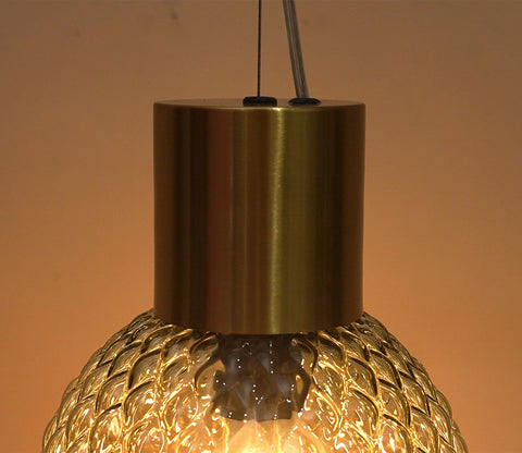 Eron Amber Glass Pendant Light