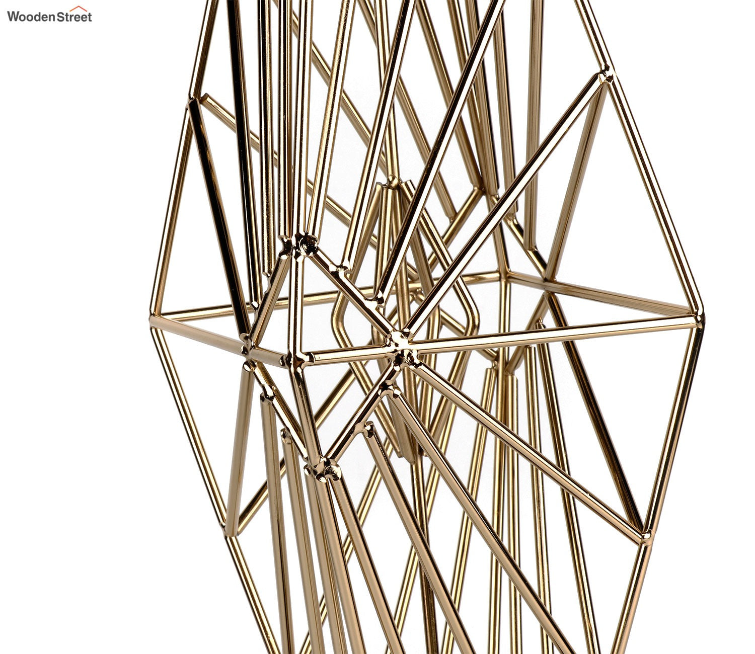 Whimsical Rhombus Console Table Decor (L, Gold)