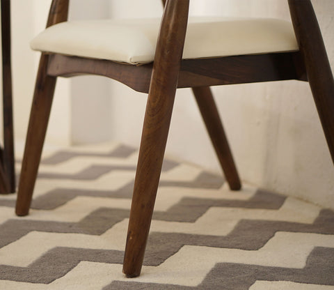 Alexia Curved Arm Chair with Cane (Walnut Finish)