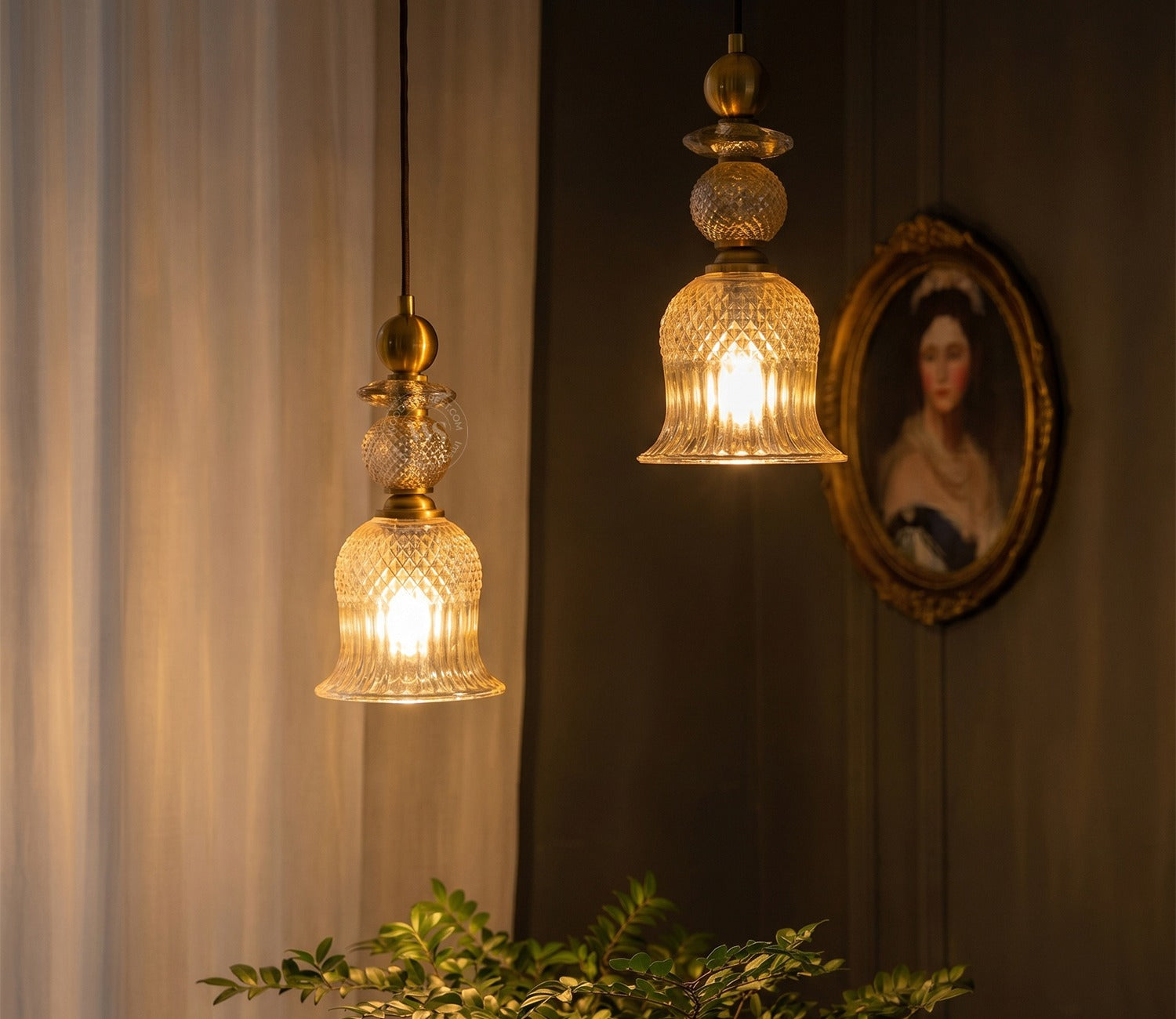 Tulip Pendant Hanging Light (Yellow)