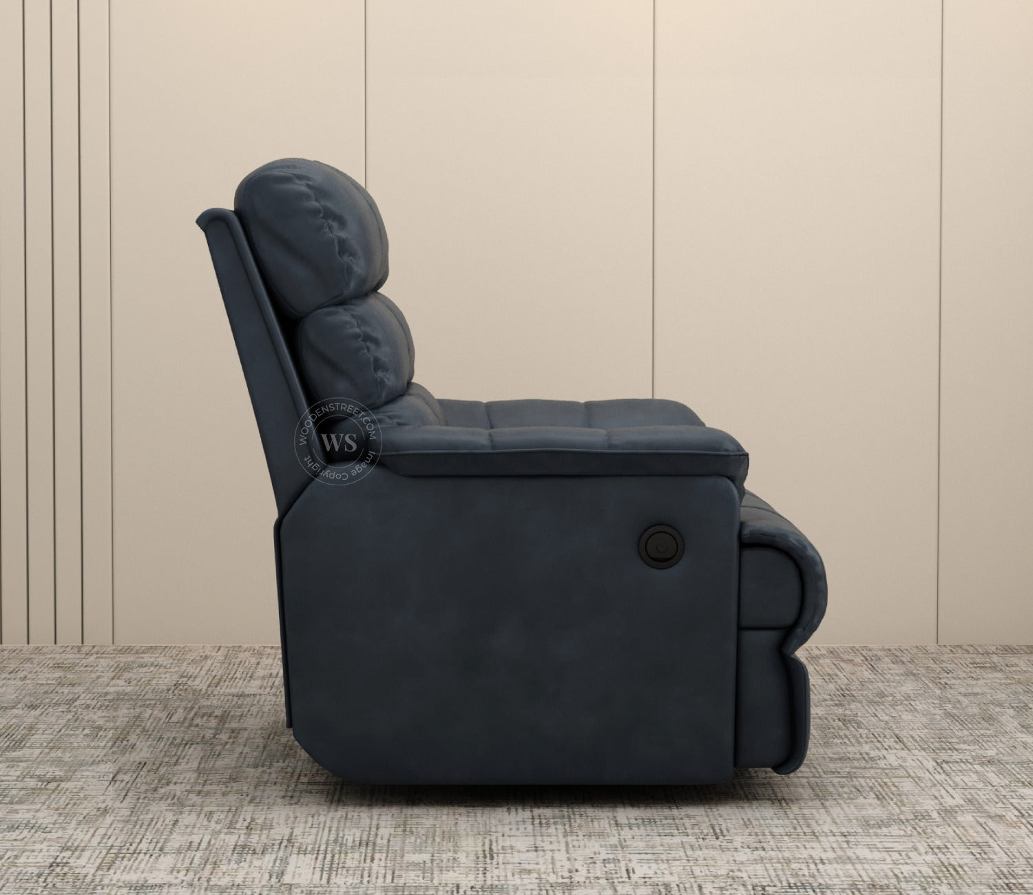 Valencia Motorized Recliner Sofa (Blue)