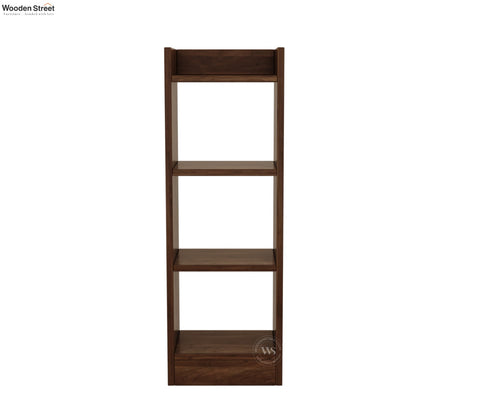Fleming Engineered Wood Book Shelf With Open Storage (Columbian Walnut Finish)