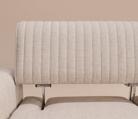 Lorenz 3 Seater Lounger Sofa With Tilt Adjust Headrest (Cotton, Jade Ivory)