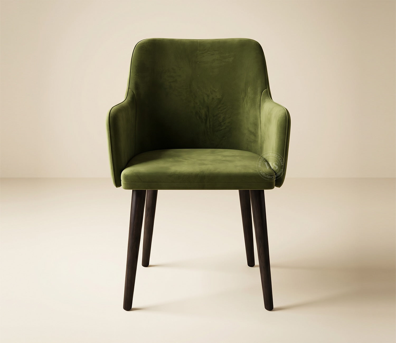 Aureya Upholstered Arm Chair (Dark Olive Green)