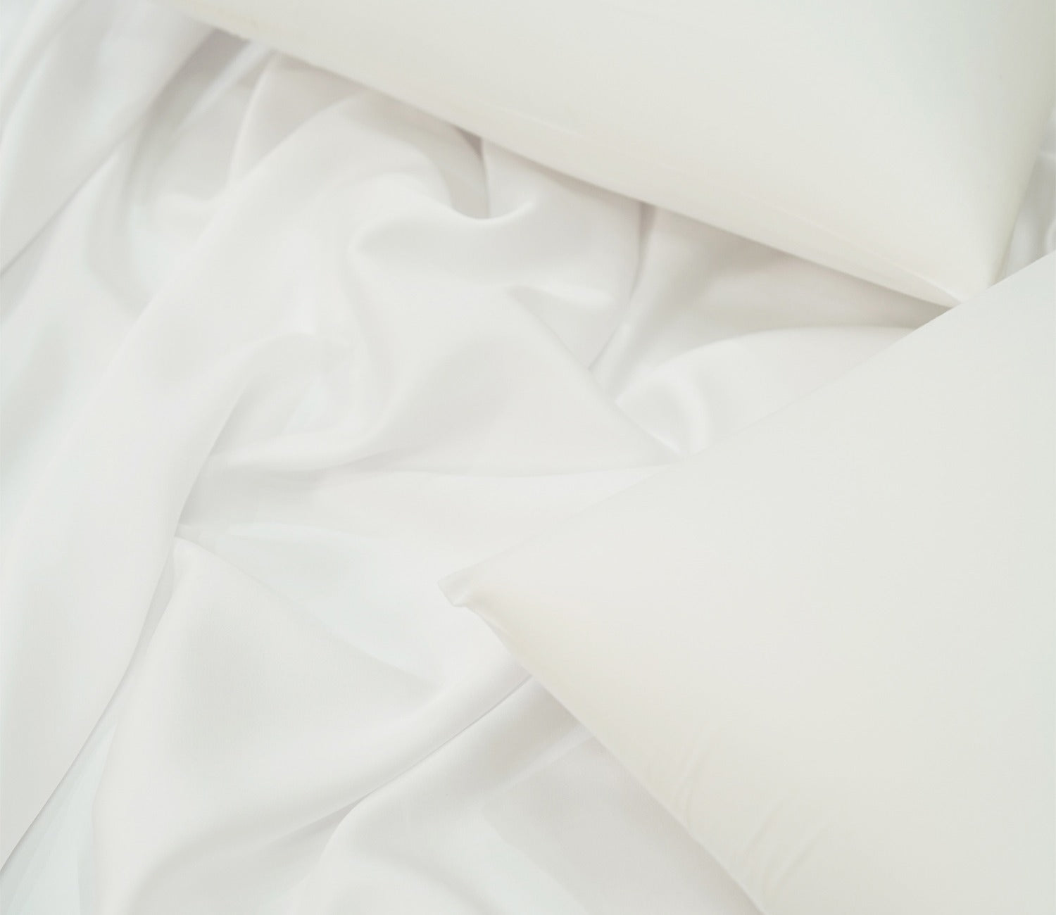 Vegan Bamboo Silk Bedsheet 300 TC Naturally Anti-Bacterial Fitted Queen Bedsheet with 2 Pillow Cover (White)