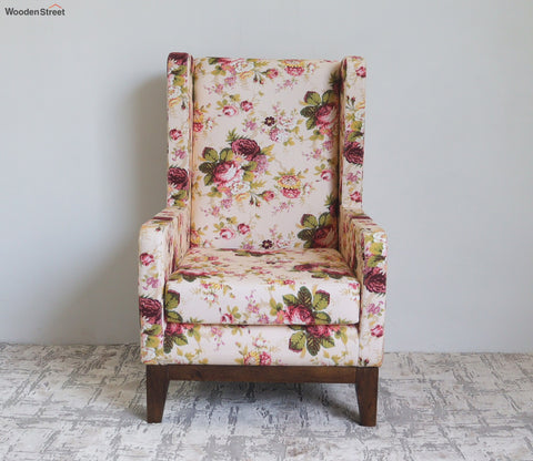 Joan Wingback Chair (Fabric, Cream Blossom)