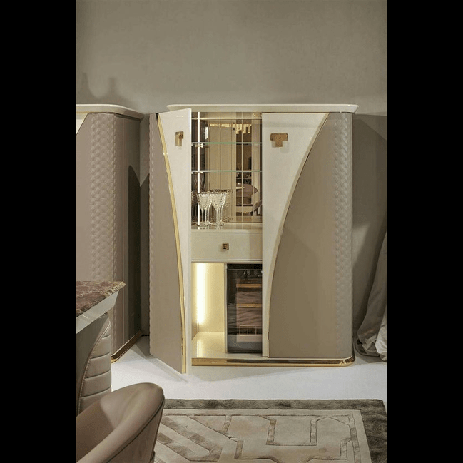 Trueliving Cream Luxurious Bar Cabinet ‎Standard (Between 20-40 In Width, 30-40 In Height)
