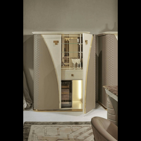 Trueliving Cream Luxurious Bar Cabinet ‎Standard (Between 20-40 In Width, 30-40 In Height)