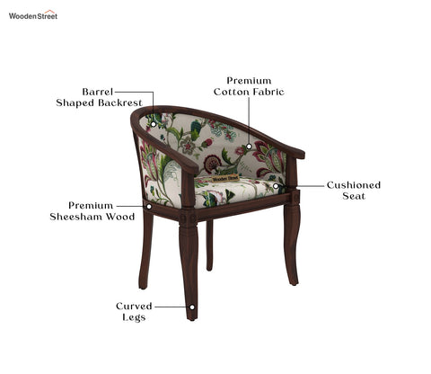 Arctic Arm Chair (Cotton, Walnut Rose Vineyard)