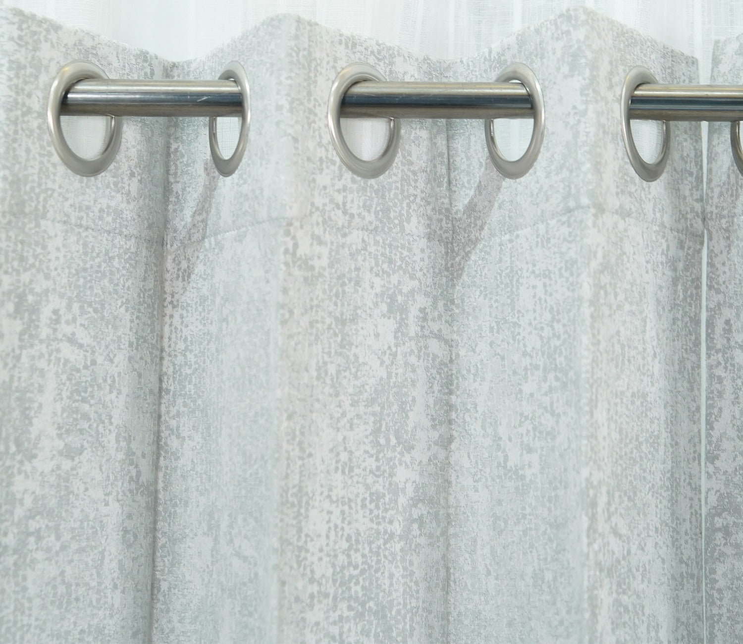 Solid Grey Light-Filtering Door Curtains Set of 2 (Grey, 7 Feet)