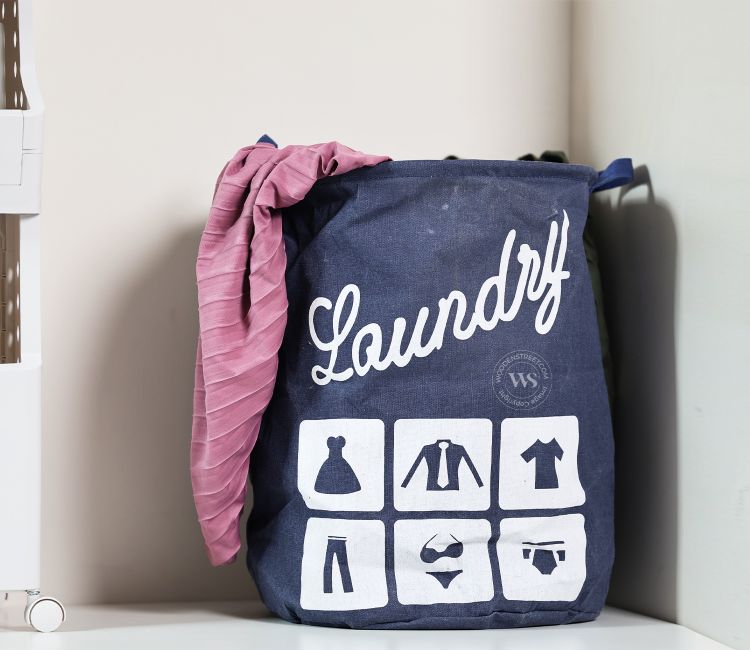 Aquanest Foldable Canvas Laundry Basket