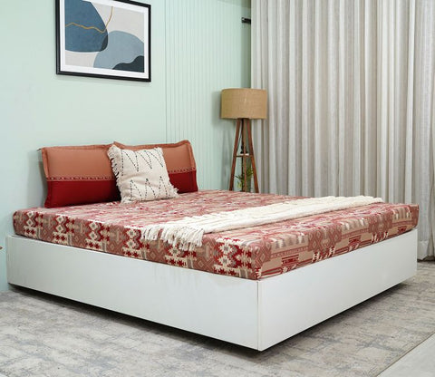 Killim Classic Printed King Size Bedsheet (Red)