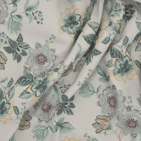 Himeya 100% Cotton King Size Bedsheet 274 x 274 CM, Bedsheet for Double Bed King Size,144 TC, Ultra-Soft & Breathable, Skin-Friendly & Durable Fabric, Elegant Mint Green Design, Easy to Wash