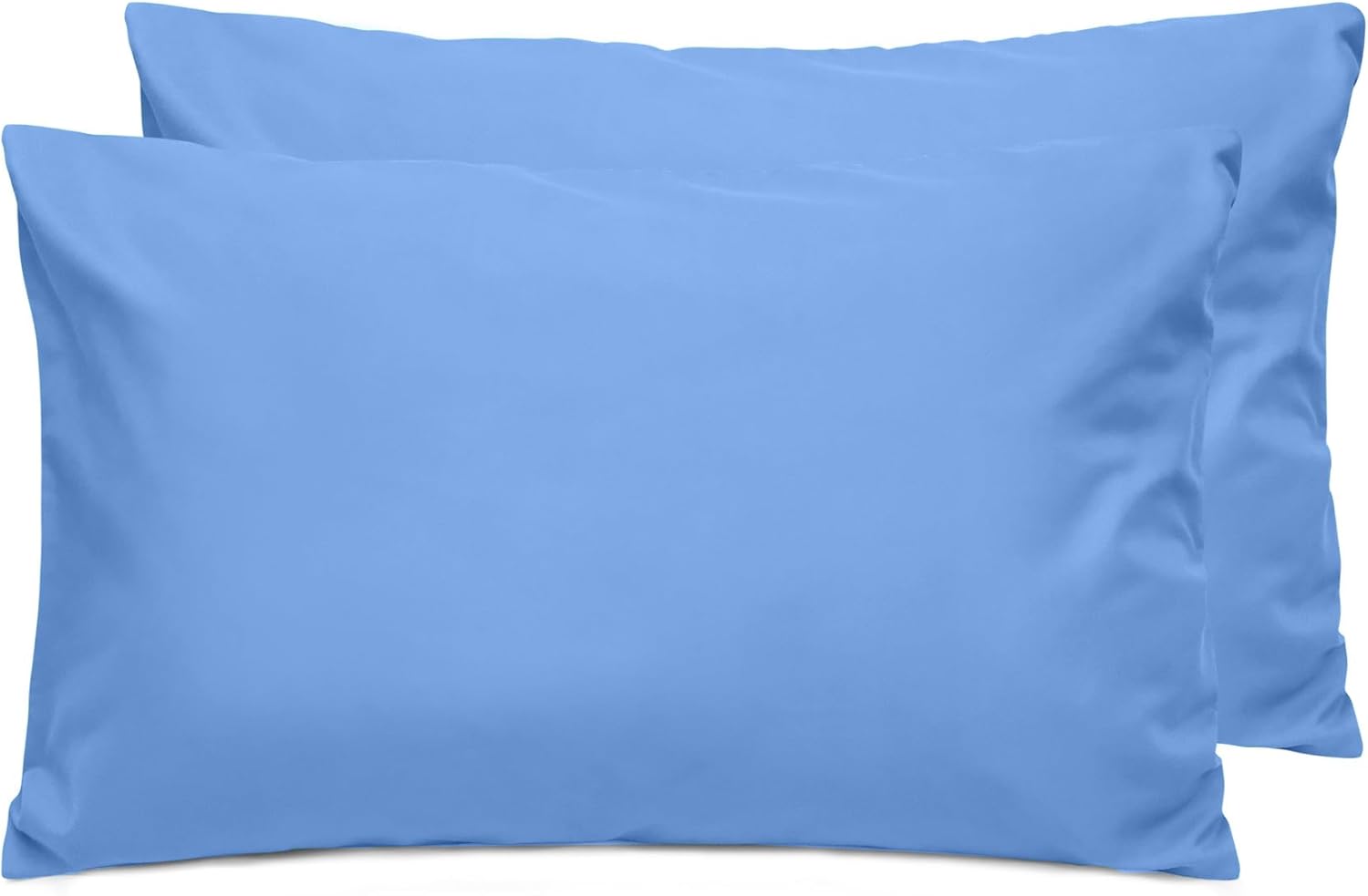 LINENCART 2 Pack Standard Size Pillow Cases, 1200TC Brushed Microfiber Super Soft Pillowcases with Envelope Closure, Wrinkle, Fade and Stain Resistant Pillow Covers, 48x74cm - Dark Grey