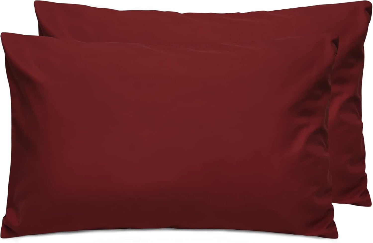 LINENCART 2 Pack Standard Size Pillow Cases, 1200TC Brushed Microfiber Super Soft Pillowcases with Envelope Closure, Wrinkle, Fade and Stain Resistant Pillow Covers, 48x74cm - Dark Grey