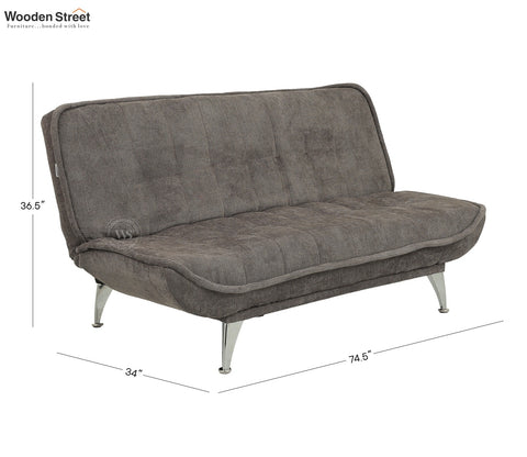 Bastion Premium Upholstery Fabric Sofa cum Bed (Grey)