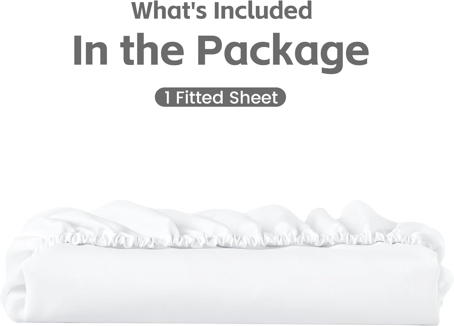 LINENOVA Single Fitted Sheet – Ultra Soft 1800TC Double Brushed Microfiber, Deep Pocket Fits Mattresses up to 40cm – 1 Piece - White