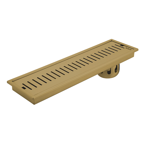 Trueliving Home Brown Vertical Shower Drain Channel (48 x 4 Inches) YELLOW GOLD PVD Coated