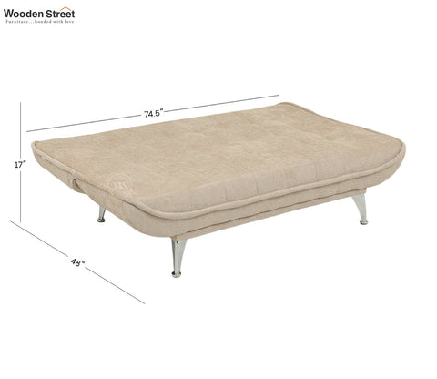 Bastion Premium Upholstery Fabric Sofa cum Bed (Beige)