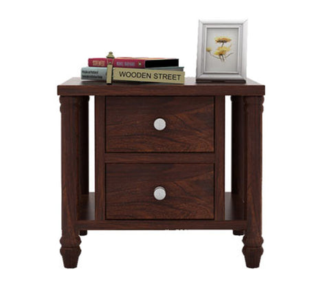 Ornat Bedside Table (Walnut Finish)