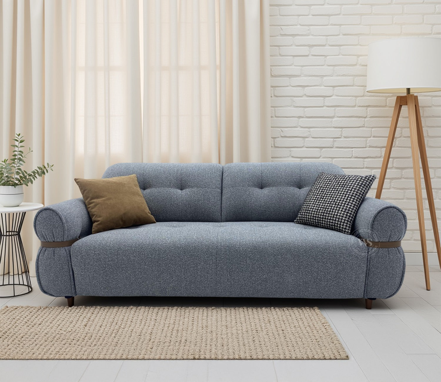 Reva 3-Seater Electric Sofa Cum Bed | Motorized Conversion Mechanism | Fabric Upholstery (Grey)
