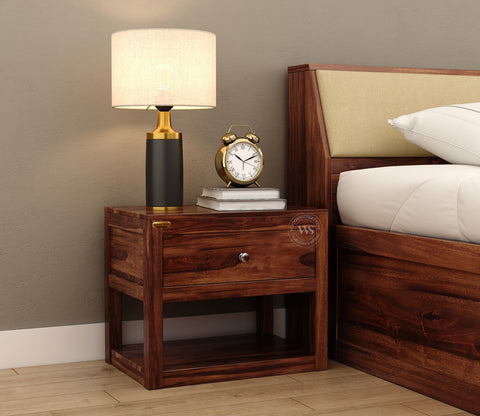 Walken Bedside Table (Teak Finish)