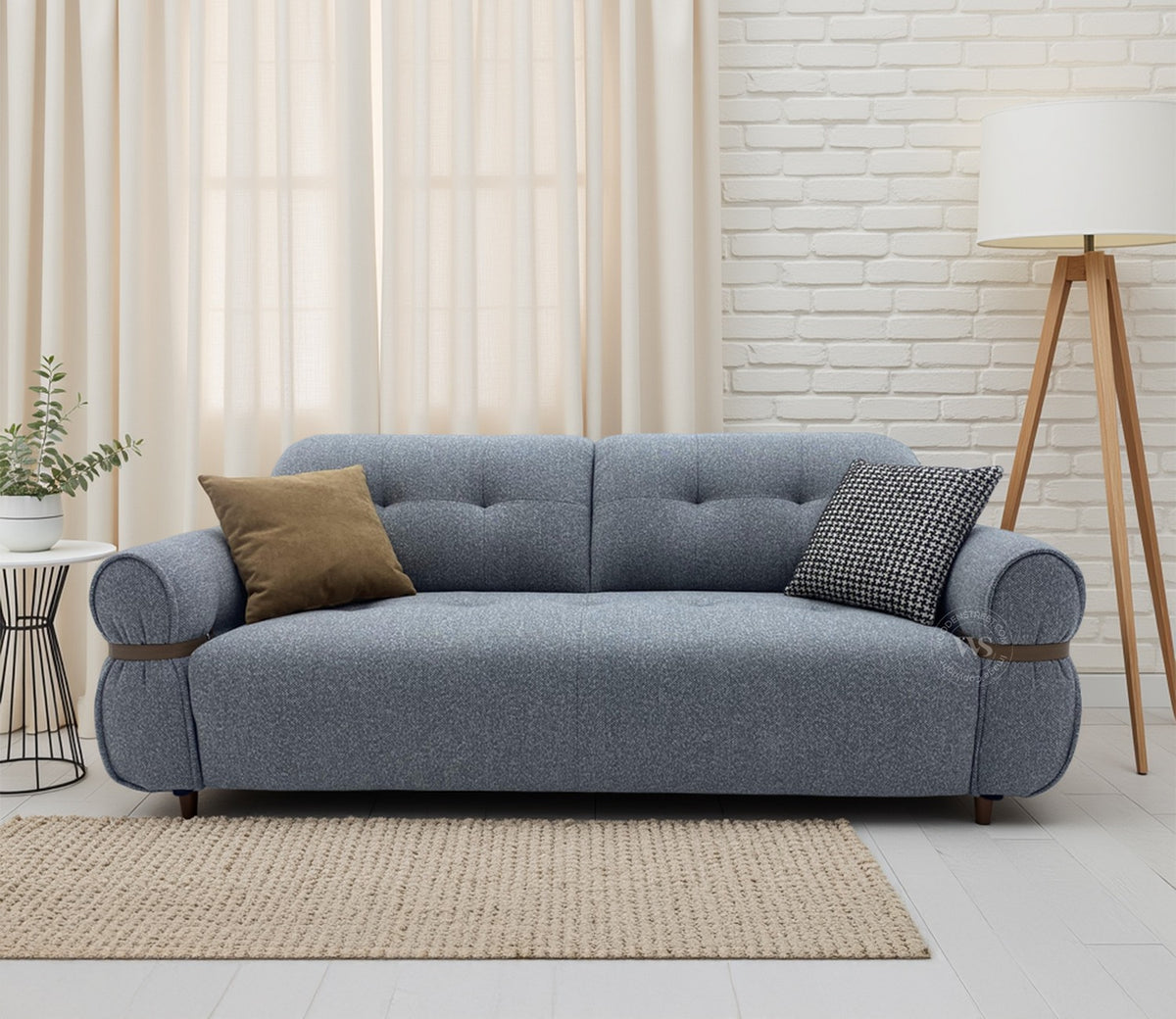 Reva 3-Seater Electric Sofa Cum Bed | Motorized Conversion Mechanism | Fabric Upholstery (Grey)
