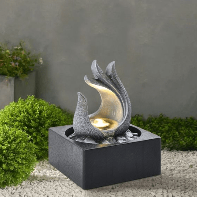 Trueliving Black Luxury Perl Water Fountain Table Top ‎13L x 13W x 21H Centimeters
