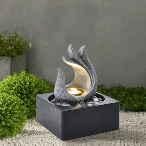 Trueliving Black Luxury Perl Water Fountain Table Top ‎13L x 13W x 21H Centimeters