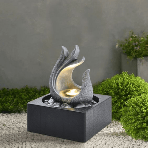 Trueliving Black Luxury Perl Water Fountain Table Top ‎13L x 13W x 21H Centimeters
