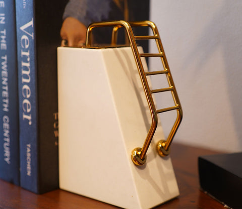 White Mania Marble Book End