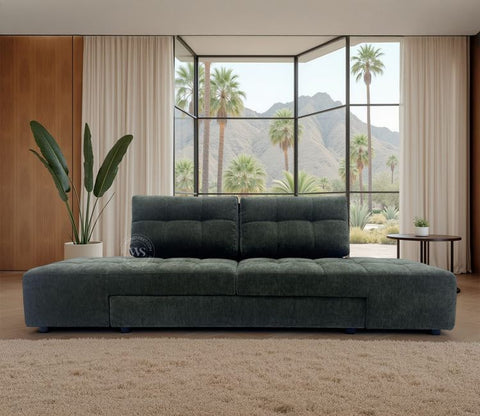 Malvern Premium L shape Fabric Sofa (Dark Olive Green)