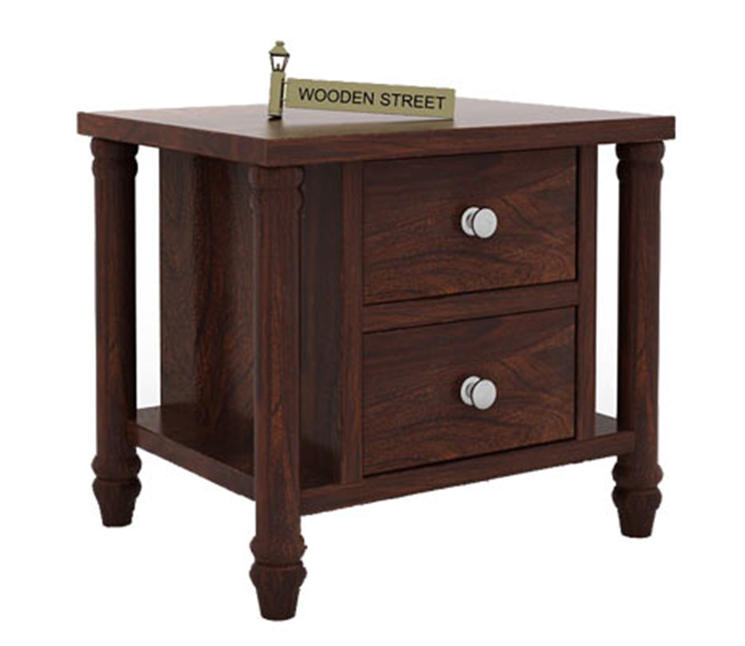 Ornat Bedside Table (Walnut Finish)