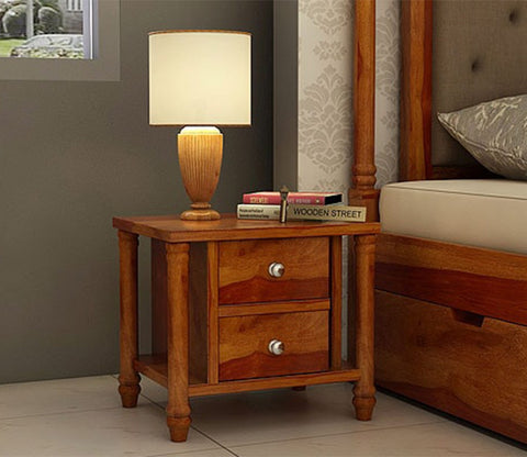 Ornat Bedside Table (Honey Finish)