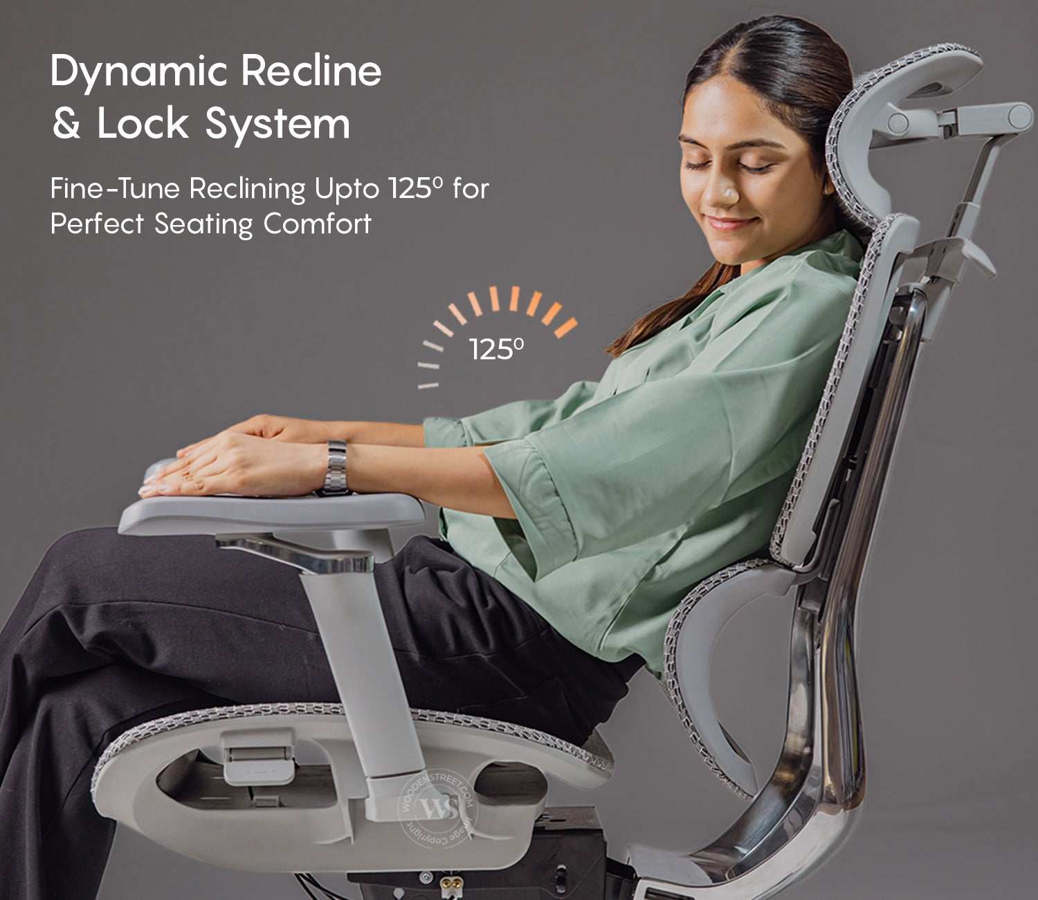 Bezus Ergonomic High Back Mesh Office Chair (Grey)