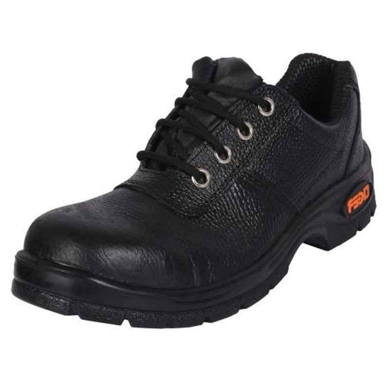 Trueliving_New Arrivals-Safety Products-Tiger Lorex Steel Toe PU Sole Black Work Safety Shoes, Size: 7