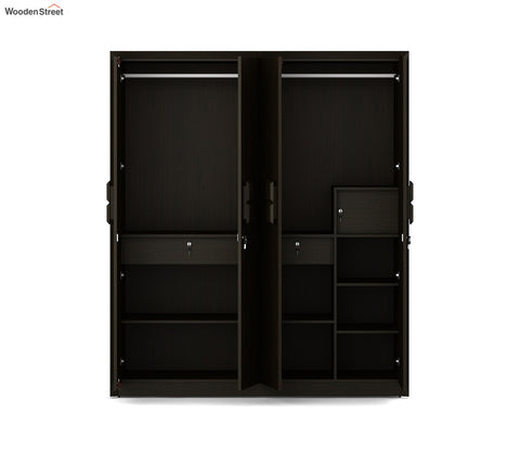 Kosmo Choco 4 Door Wardrobe (Flowery Wenge Finish)