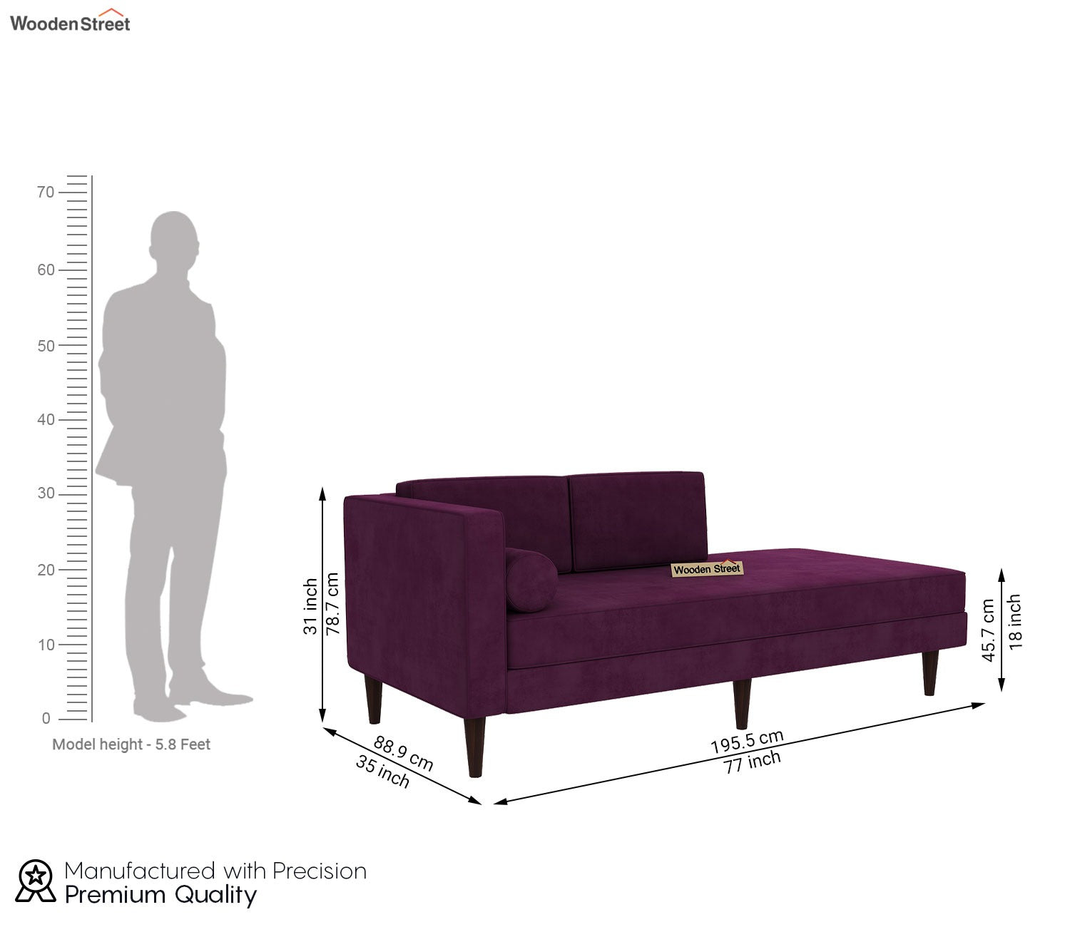 Michael Chaise Lounge (Velvet, Mulberry Pink)