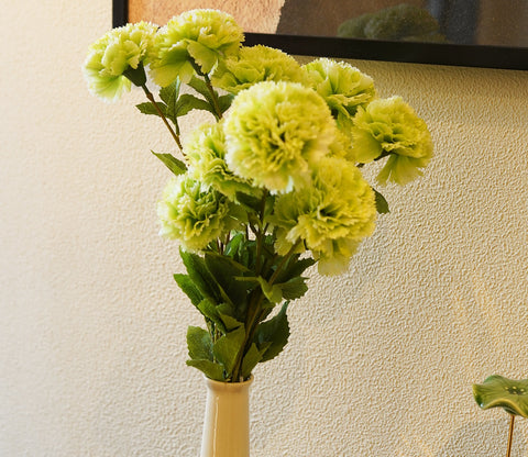 Forever Flora Artificial Hhydrangea Flower- Set Of 3 (Green)
