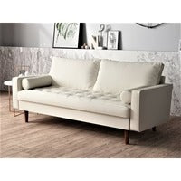 Trueliving Luxurious Light Three Seater Sofa Leather Finish H 36" x W 80" x D 34"