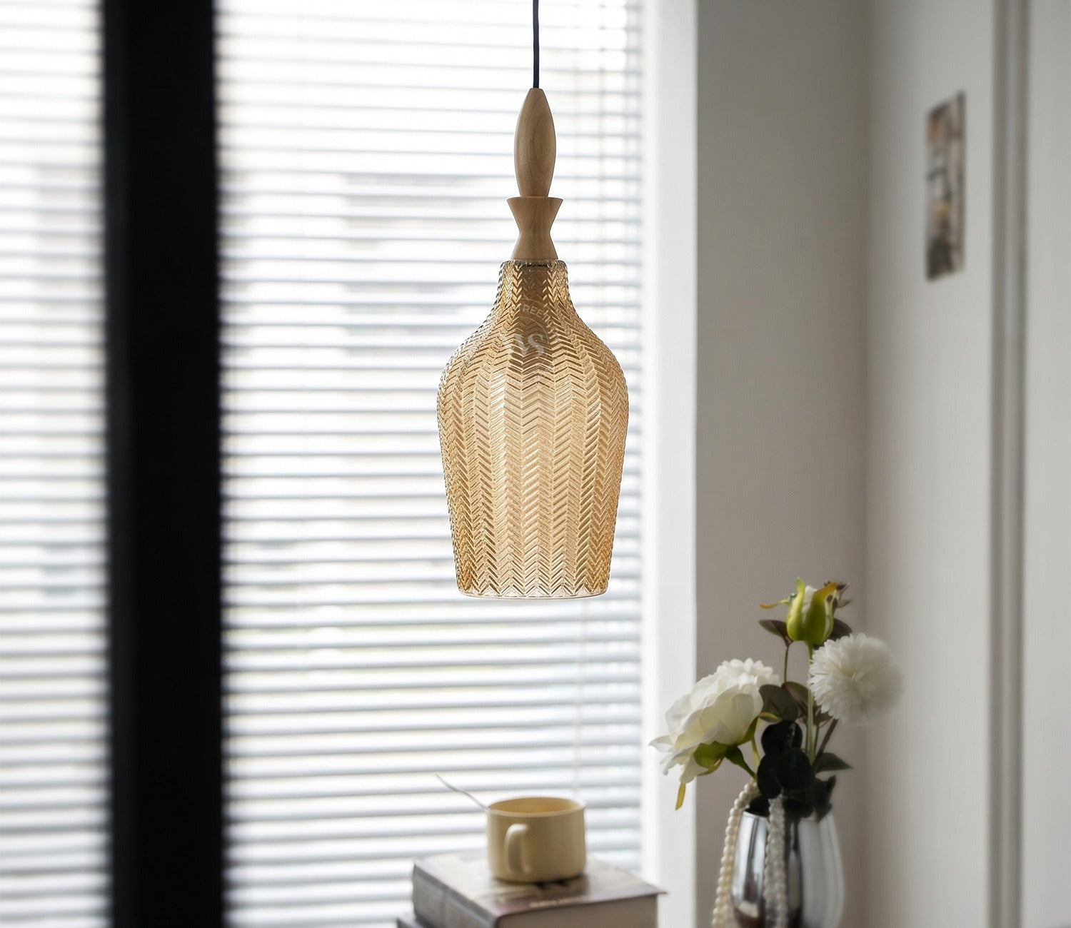 Miera Glass Pendant Light (Smokey Grey)