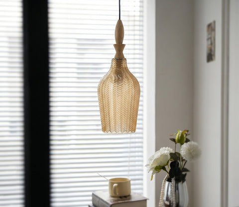 Miera Glass Pendant Light (Smokey Grey)