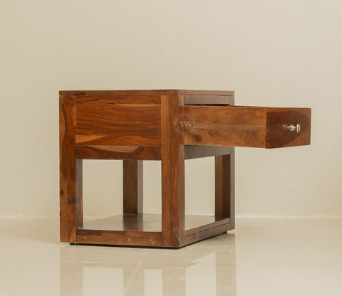 Walken Bedside Table (Teak Finish)