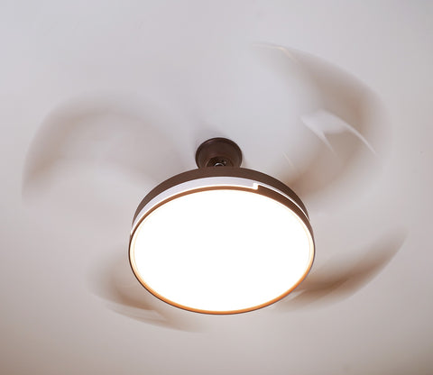 Purity in Motion Lighting Fan-Brown