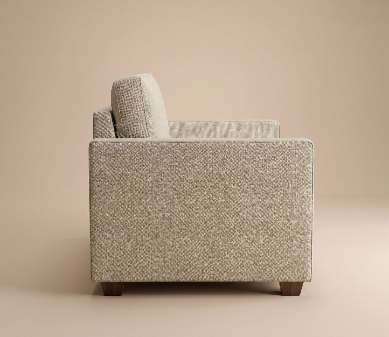 Albus One Seater Fabric Sofa (Cottage Ivory)