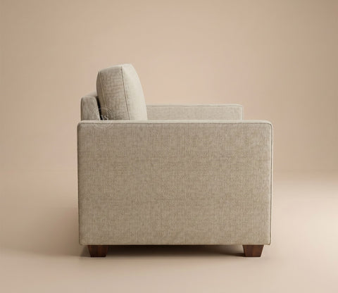 Albus One Seater Fabric Sofa (Cottage Ivory)