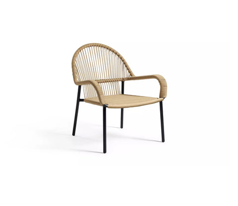 Beige Rope 2 Seater Chair Set With Table