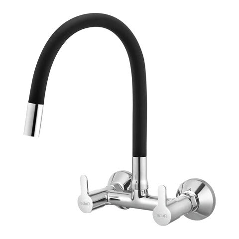 Trueliving Luxuries  Pavo Sink Mixer Brass Faucet with Flexible Silicone Black Spout